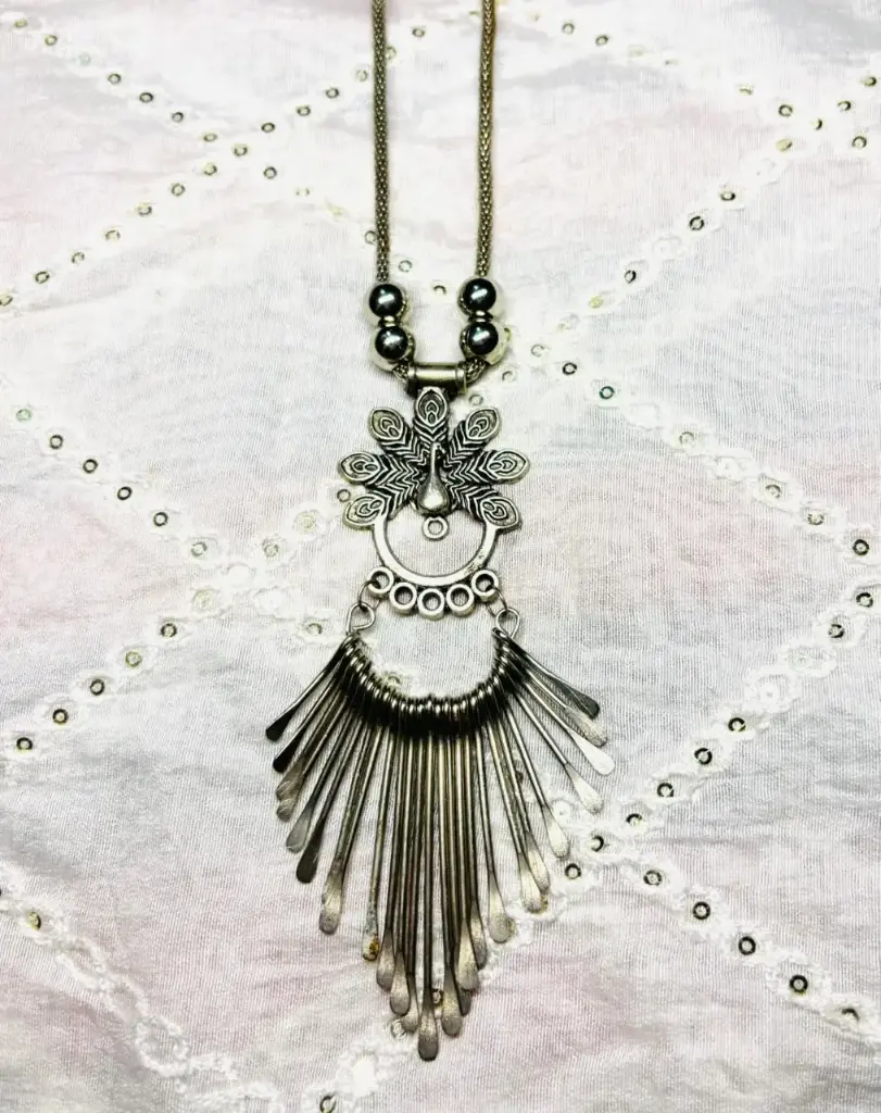 Royal Peacock Antique Pendant Necklace
