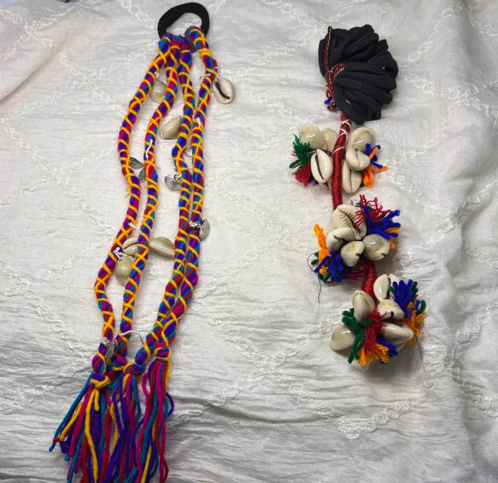 Colorful Hair Strings and Latkan for Navratri