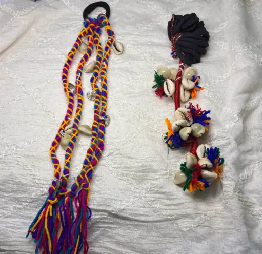 Colorful Hair Strings and Latkan for Navratri