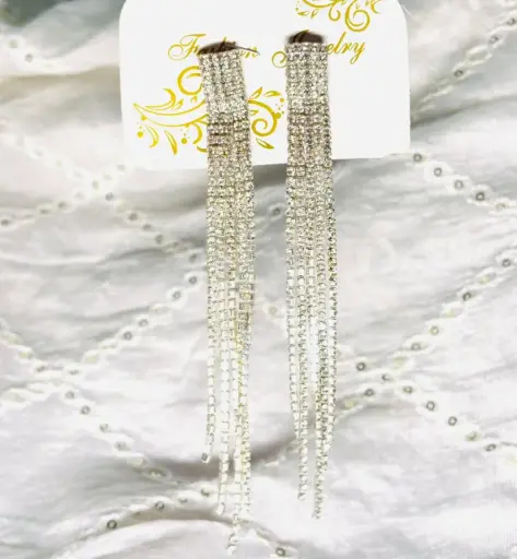 Elegant Silver Waterfall Earrings